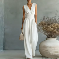 Women's Jumpsuit with V-Neck | Noa